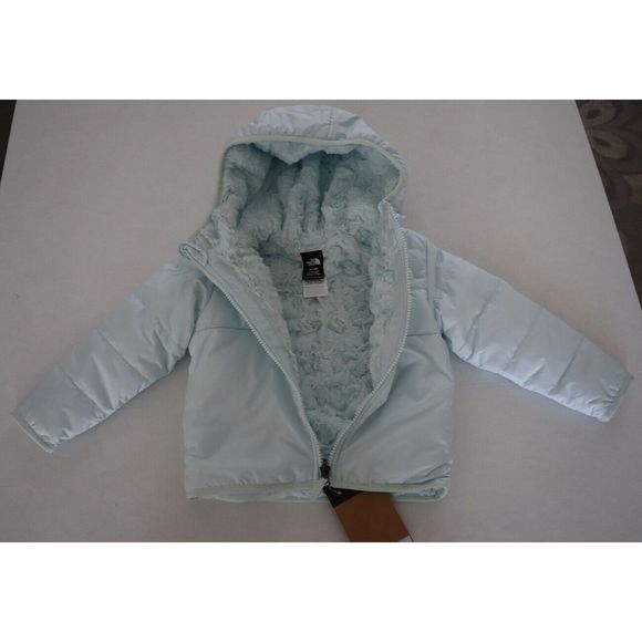 The North Face Sz 12-18 Months Ice Blue Mossbud Swirl Reversible Jacket $100 - Picture 7 of 16